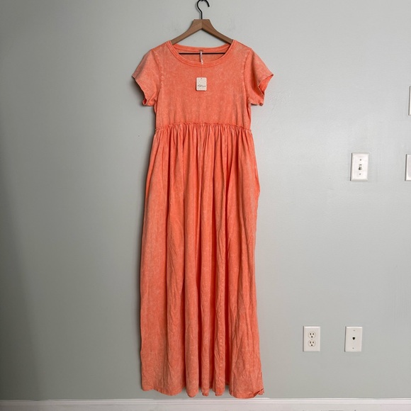 Free People Peach Carissa Tee Dress - Picture 3 of 8